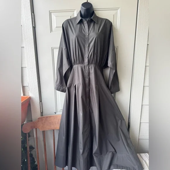 APIECE APARTDeep Olive Pietra Maxi Shirt Dress Size 2